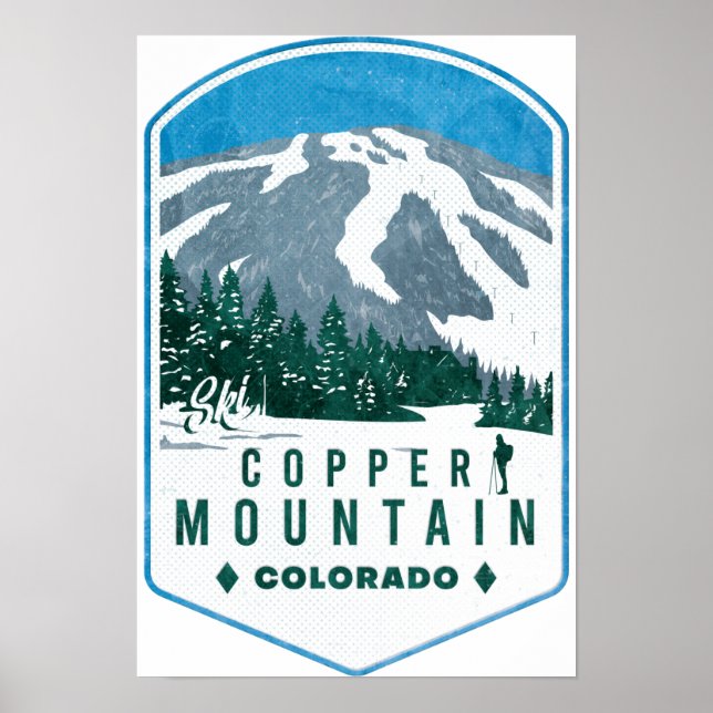 Copper Mountain Colorado Ski Badge Poster (Front)