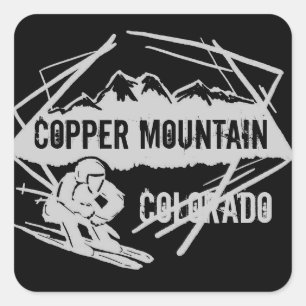 Copper Mountain Colorado ski black gray stickers