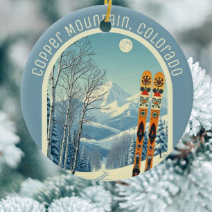 Copper Mountain, Colorado ski souvenir Ceramic Ornament