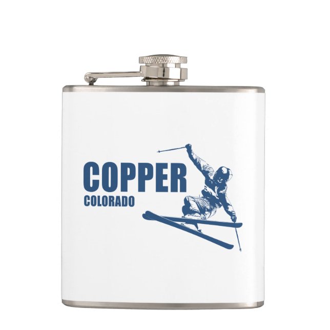Copper Mountain Colorado Skier Flask (Front)