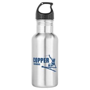 Copper Mountain Colorado Skier Stainless Steel Water Bottle
