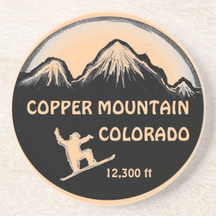 Copper Mountain Colorado snowboard art coasters
