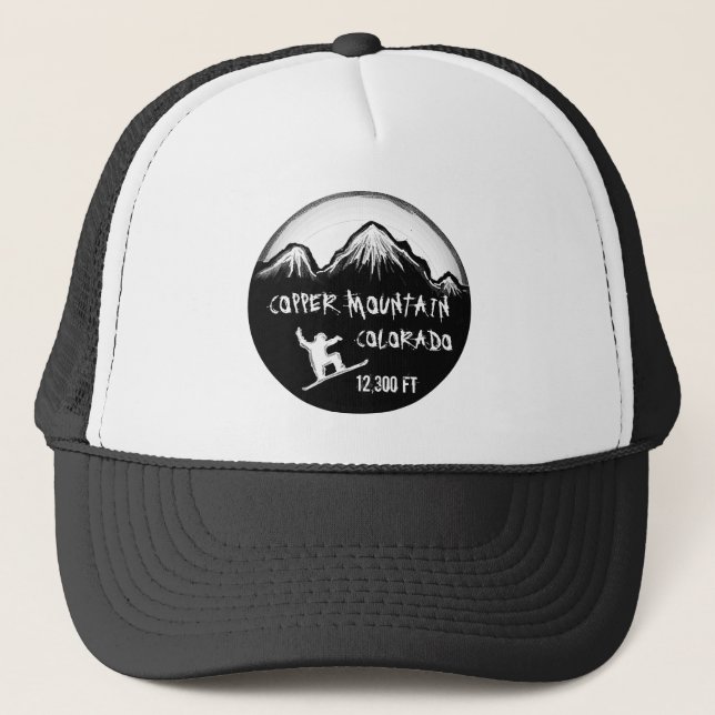 Copper Mountain Colorado snowboard art hat (Front)