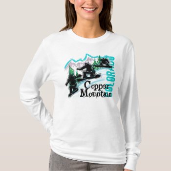 Copper Mountain Colorado Snowboard Hoodie T-shirt by ArtisticAttitude at Zazzle