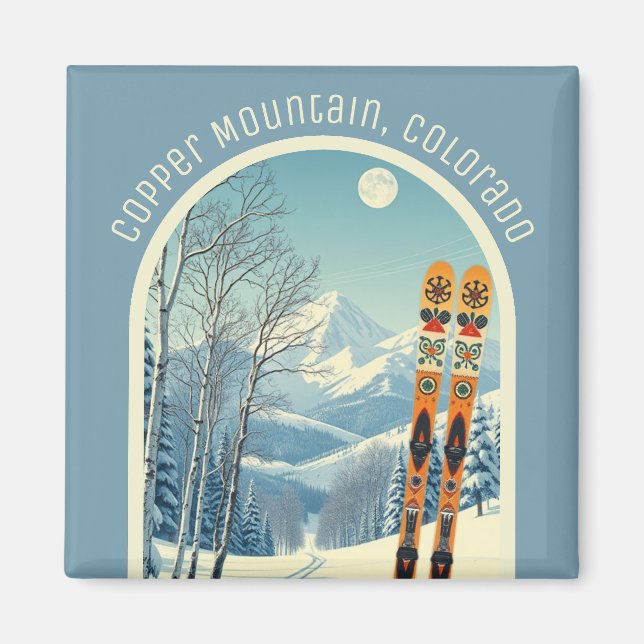 Copper Mountain Colorado souvenir ski Magnet (Front)