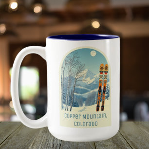 Copper Mountain Colorado souvenir ski resort Two-Tone Coffee Mug