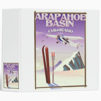 Copper Mountain colorado vintage poster 3 Ring Binder