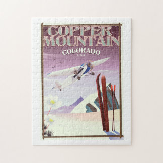 Copper Mountain colorado vintage poster Jigsaw Puzzle