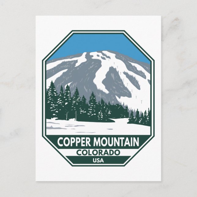 Copper Mountain Ski Area Colorado Postcard (Front)
