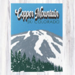 Copper Mountain Ski Area Colorado Vintage Postcard<br><div class="desc">Copper Mountain Winter art design showcasing the winter landscape.</div>