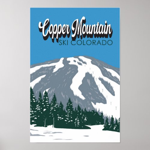 Copper Mountain Ski Area Colorado Vintage Poster