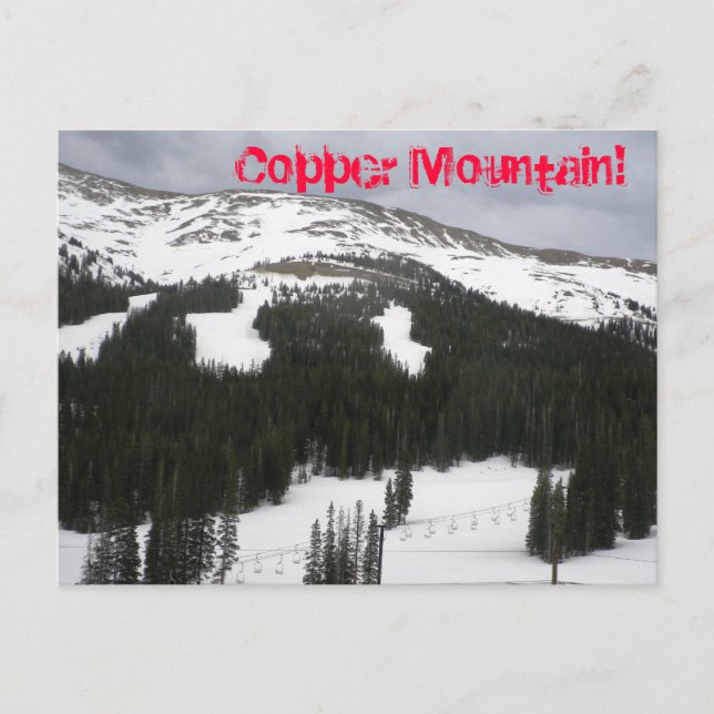 Copper Mountain Ski Area Postcard (Front)