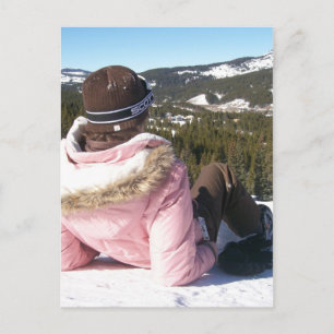 copper mountain snowboarding postcard