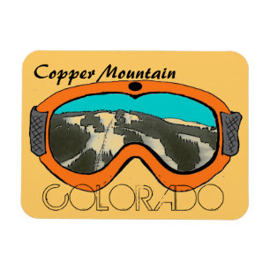 Copper Mtn Colorado orange snow goggle magnet
