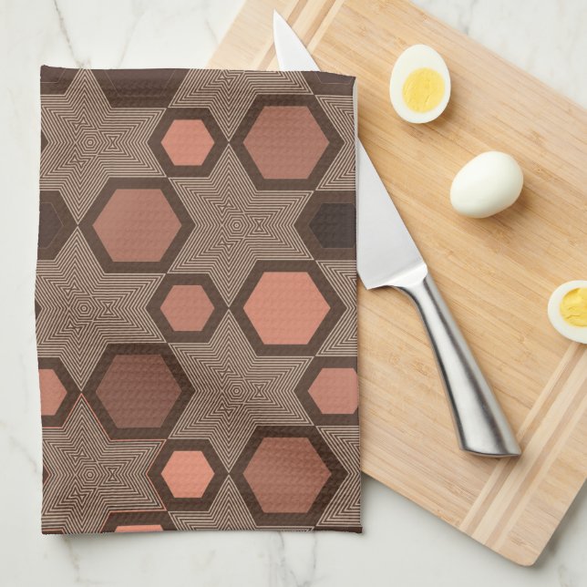Copper Multi Geo    Kitchen Towel (Quarter Fold)
