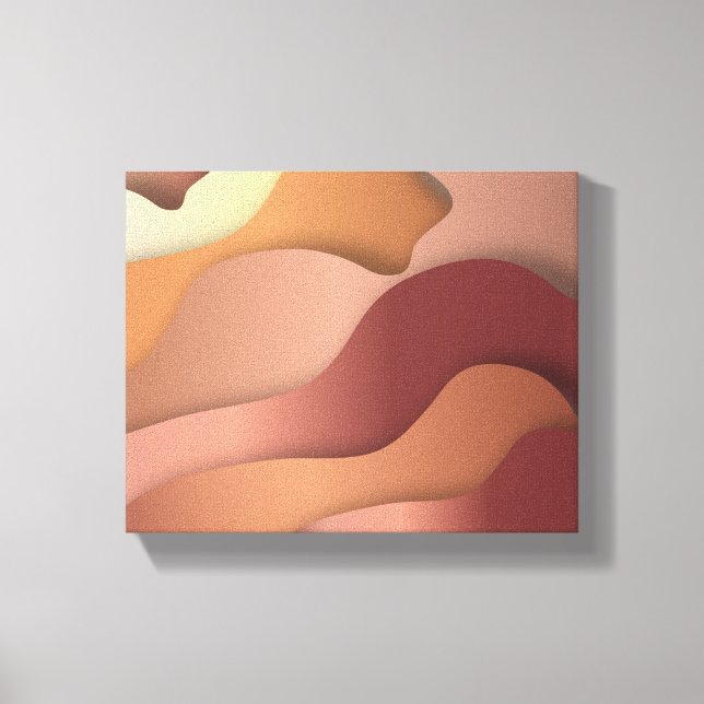 copper ocean wrapped canvas print (Front)