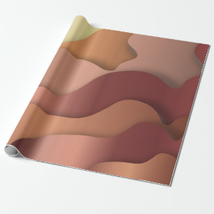 copper ocean wrapping paper