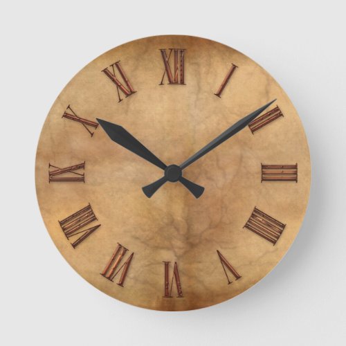 Copper on Parchment_effect Modern Art Clock