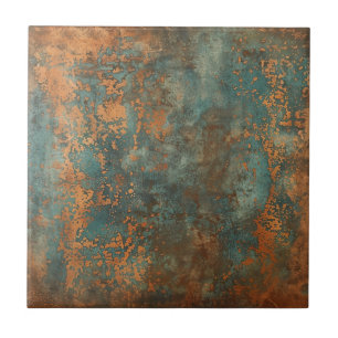Copper Patina Metallic Rustic Ceramic Tile