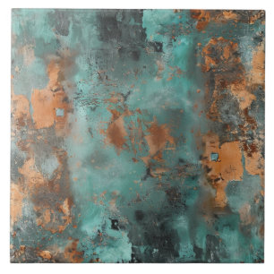 Copper Patina Metallic Rustic Ceramic Tile