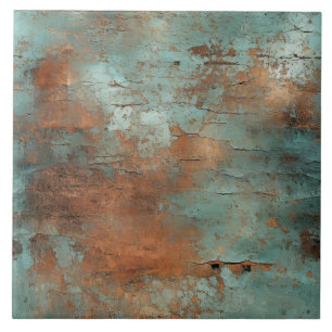 Copper Patina Rustic Metallic Ceramic Tile