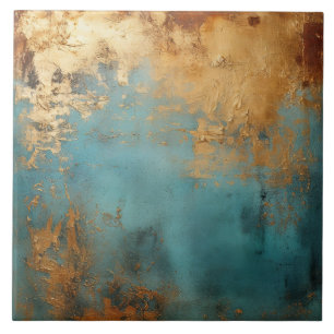 Copper Patina Rustic Metallic Ceramic Tile