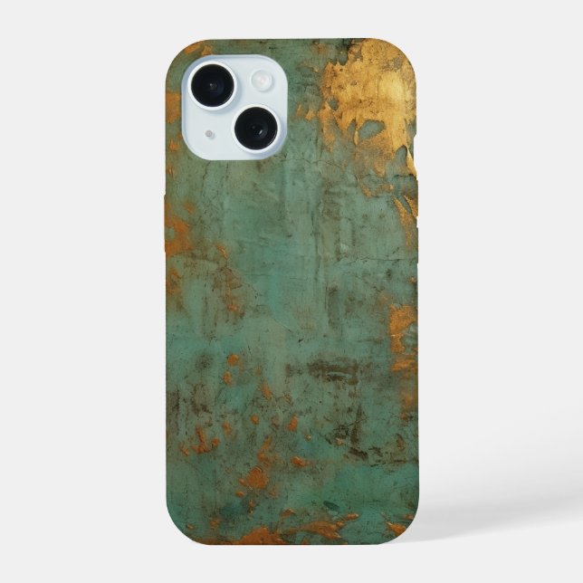 Copper Patina Rustic Metallic  Iphone Case (Back)