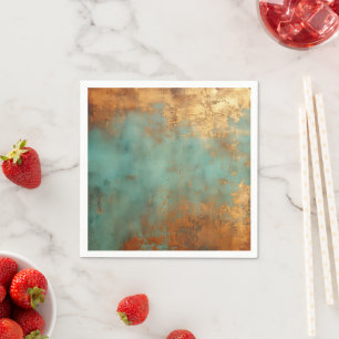 Copper Patina Rustic Metallic Napkins
