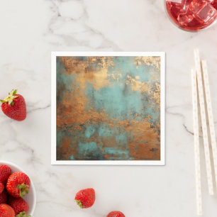 Copper Patina Rustic Metallic Napkins