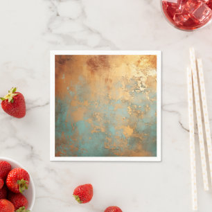 Copper Patina Rustic Metallic  Napkins
