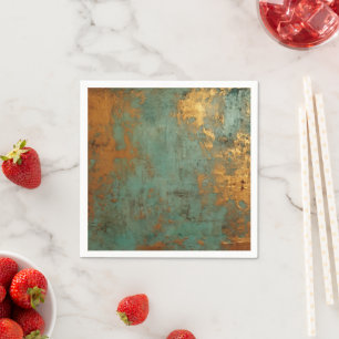 Copper Patina Rustic Metallic Napkins