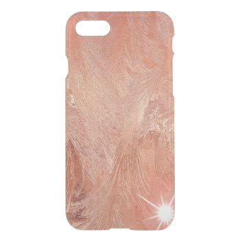 Copper Peach Rose Gold Sand Grain Swirl Metallic Iphone Se/8/7 Case by SterlingMoon at Zazzle