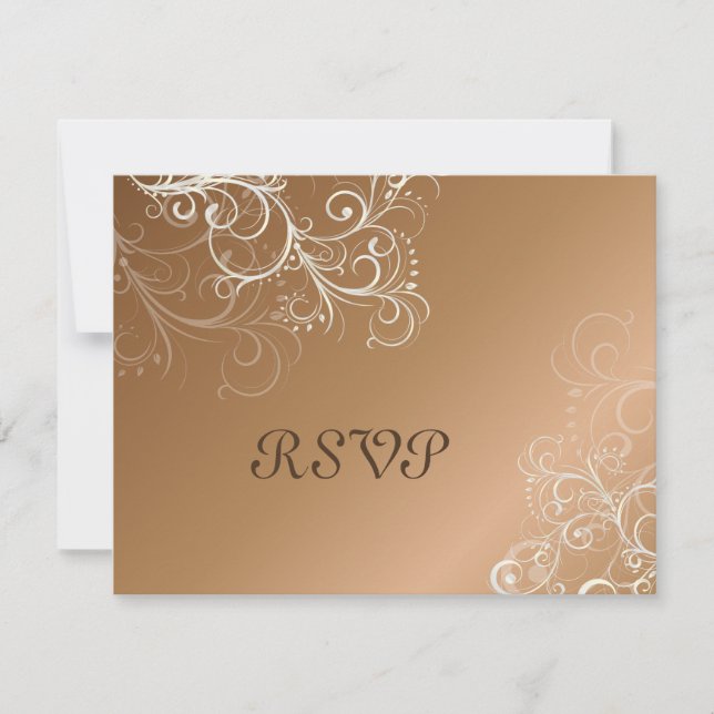 Copper/Pearl swirls RSVPs require 5x7 invitations (Front)