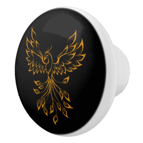 Copper Phoenix  Ceramic Knob