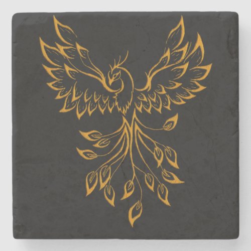 Copper Phoenix  Stone Coaster