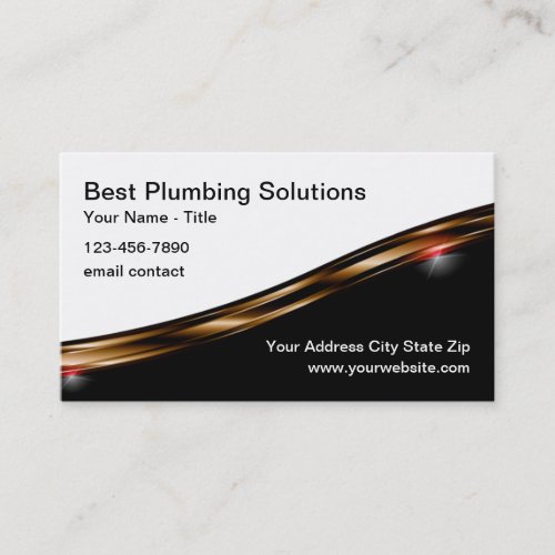 Copper Plumbing Service Business Cards
