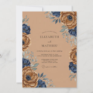 Copper Polished Autumnal Wedding Invitation
