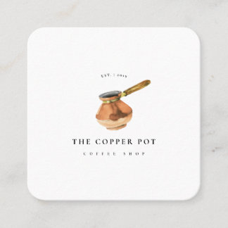 Copper Pot Illustration coffee shop Business Card
