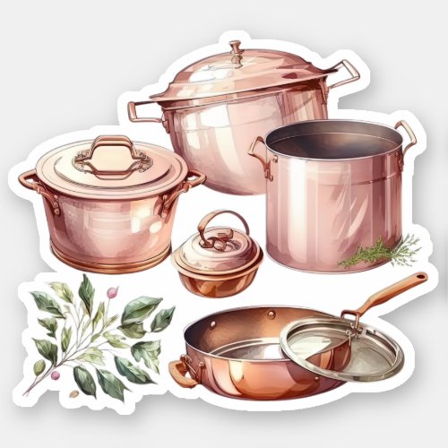 Copper Pots and Pans Sticker