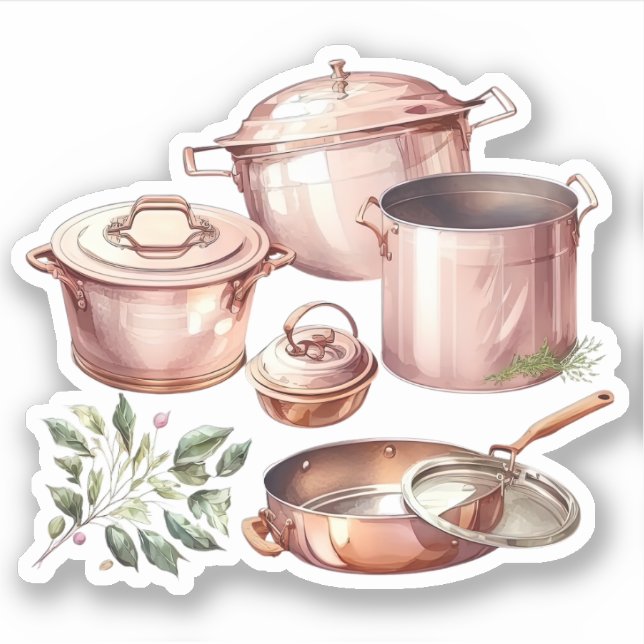 Copper Pots and Pans Sticker (Front)
