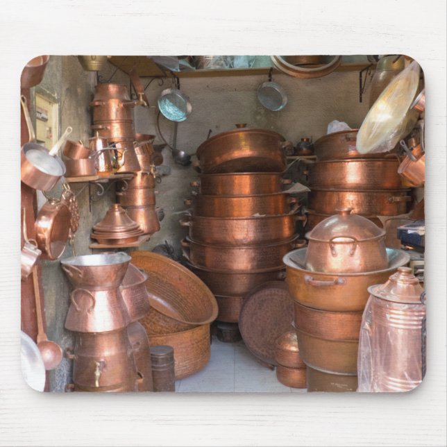 Copper Pots At Market Mouse Pad (Front)