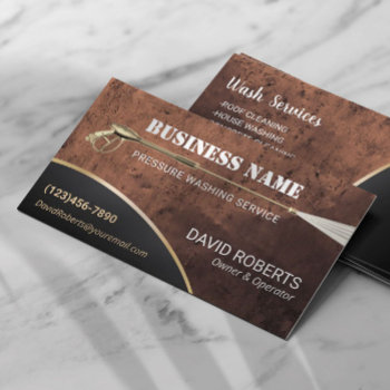 Copper Power Washer Pressure Washing Cleaning Business Card by cardfactory at Zazzle