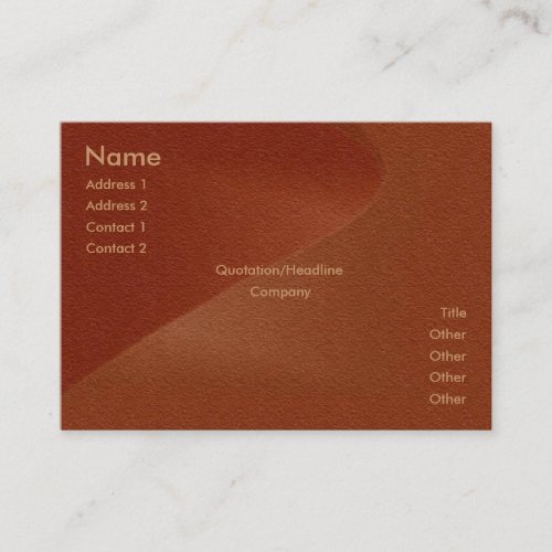 Copper Profile Card Business Cards