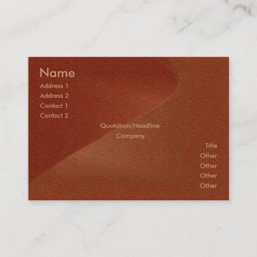 Customizable Copper Profile Card Business Cards