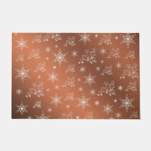 copper, purer, star, stars, snowflake, Christmas Doormat