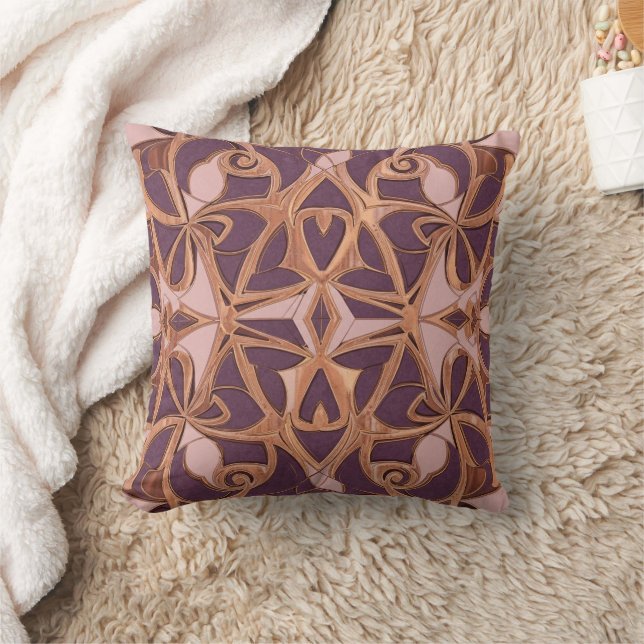 copper purple  throw pillow (Blanket)