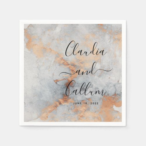 Copper Quarry Wedding Cocktail Napkins