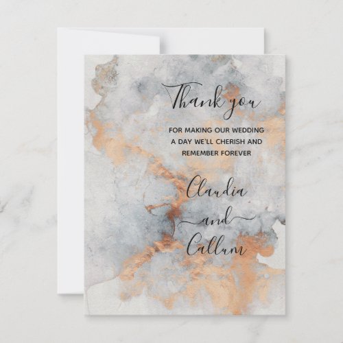 Copper Quarry Wedding Thank You Card