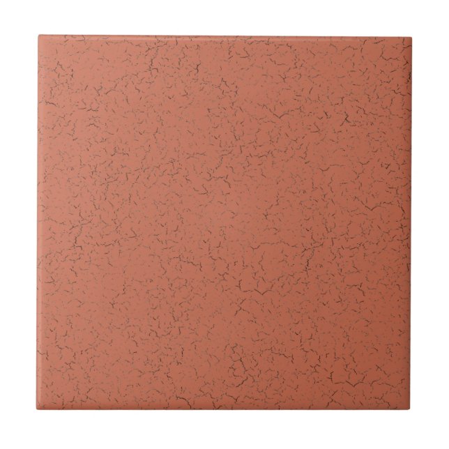 Copper Red Pink Brown Crackle Glaze Solid Colour Ceramic Tile (Front)