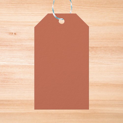 Copper Red Solid Color Gift Tags